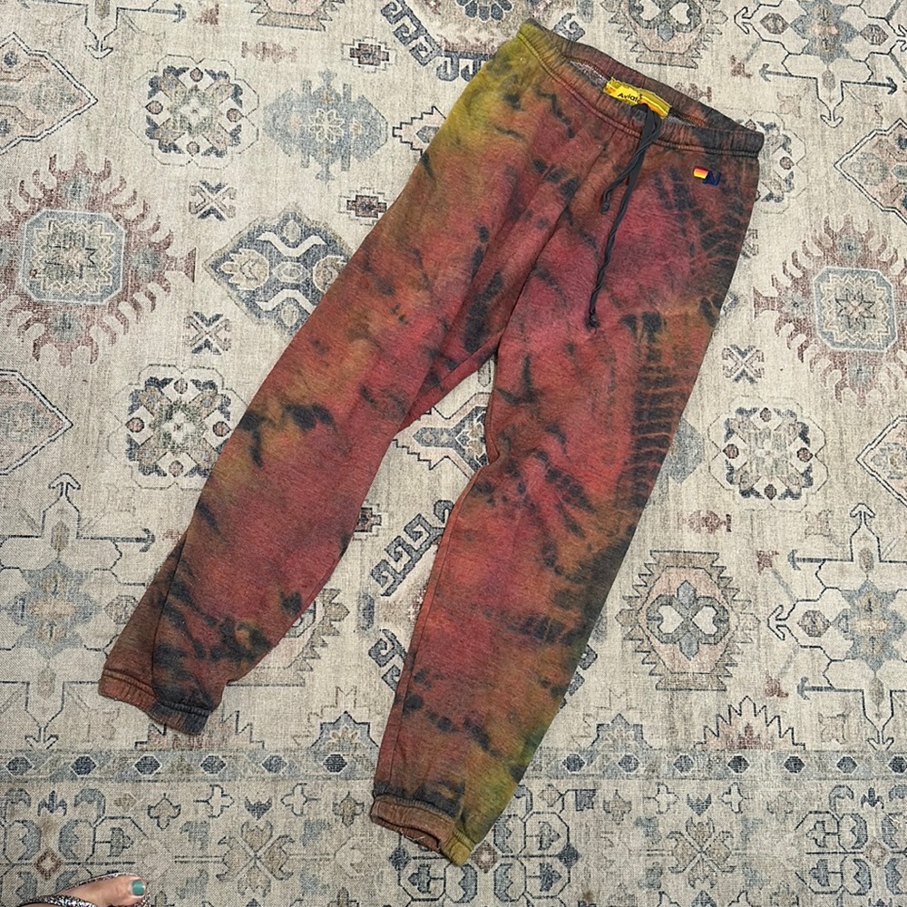 aviator nation tie dye sweatpant sz small